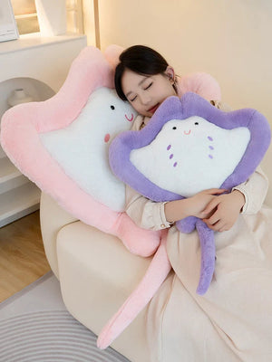 Kawaii Pastel Fluffy Stingray Plushies-Kawaii Dream