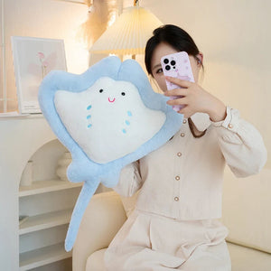 Kawaii Pastel Fluffy Stingray Plushies-Kawaii Dream