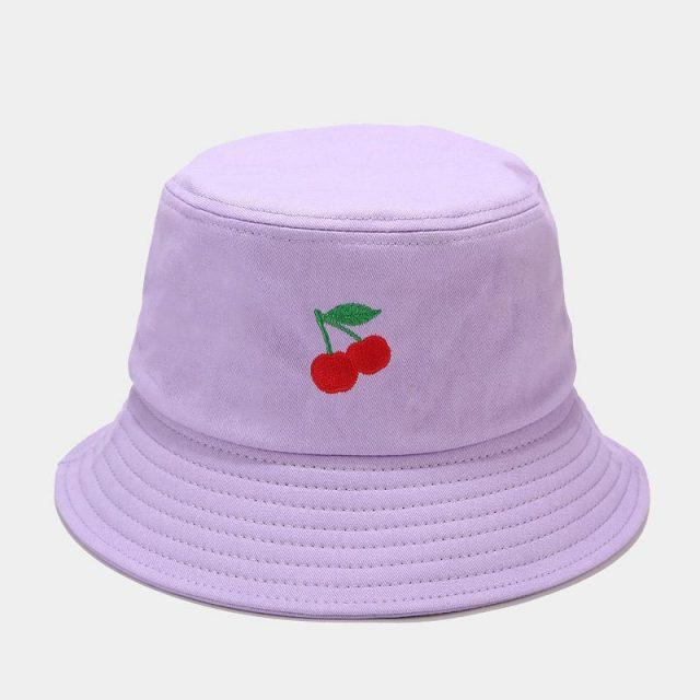 Kawaii Pastel Fruit Bucket Hat-Kawaii Dream