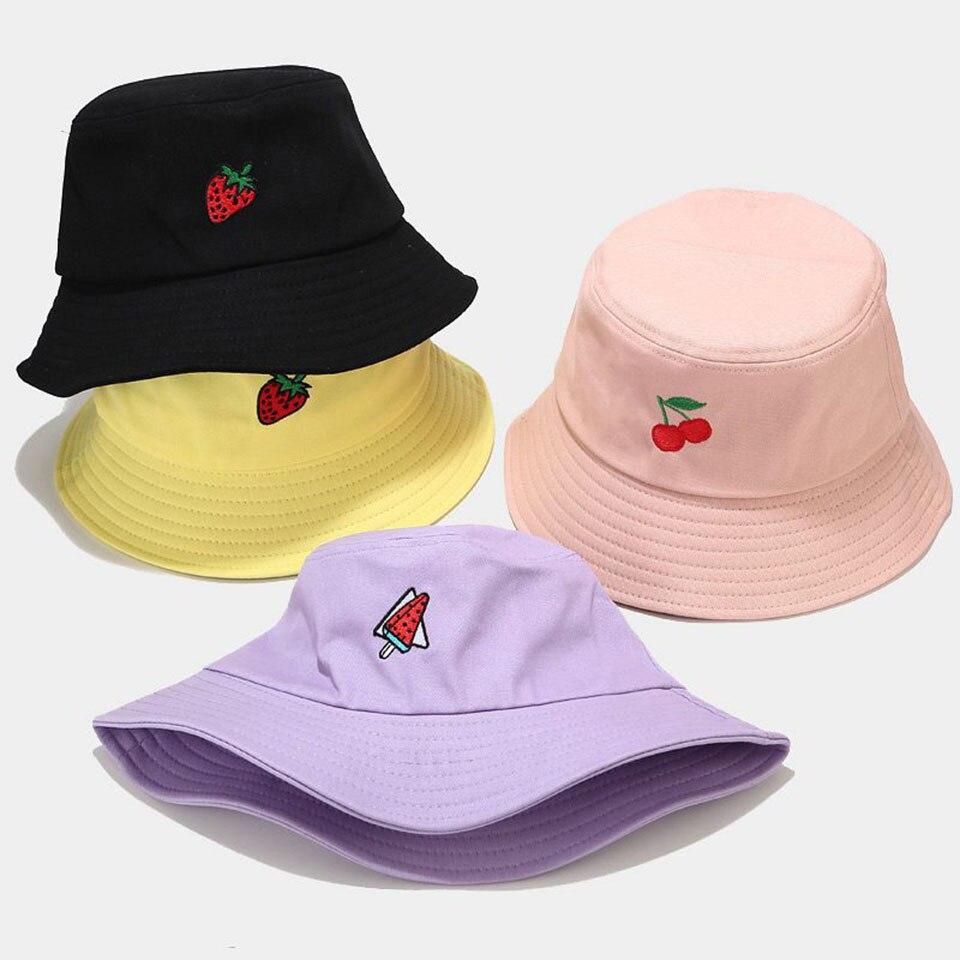 Kawaii Pastel Fruit Bucket Hat-Kawaii Dream