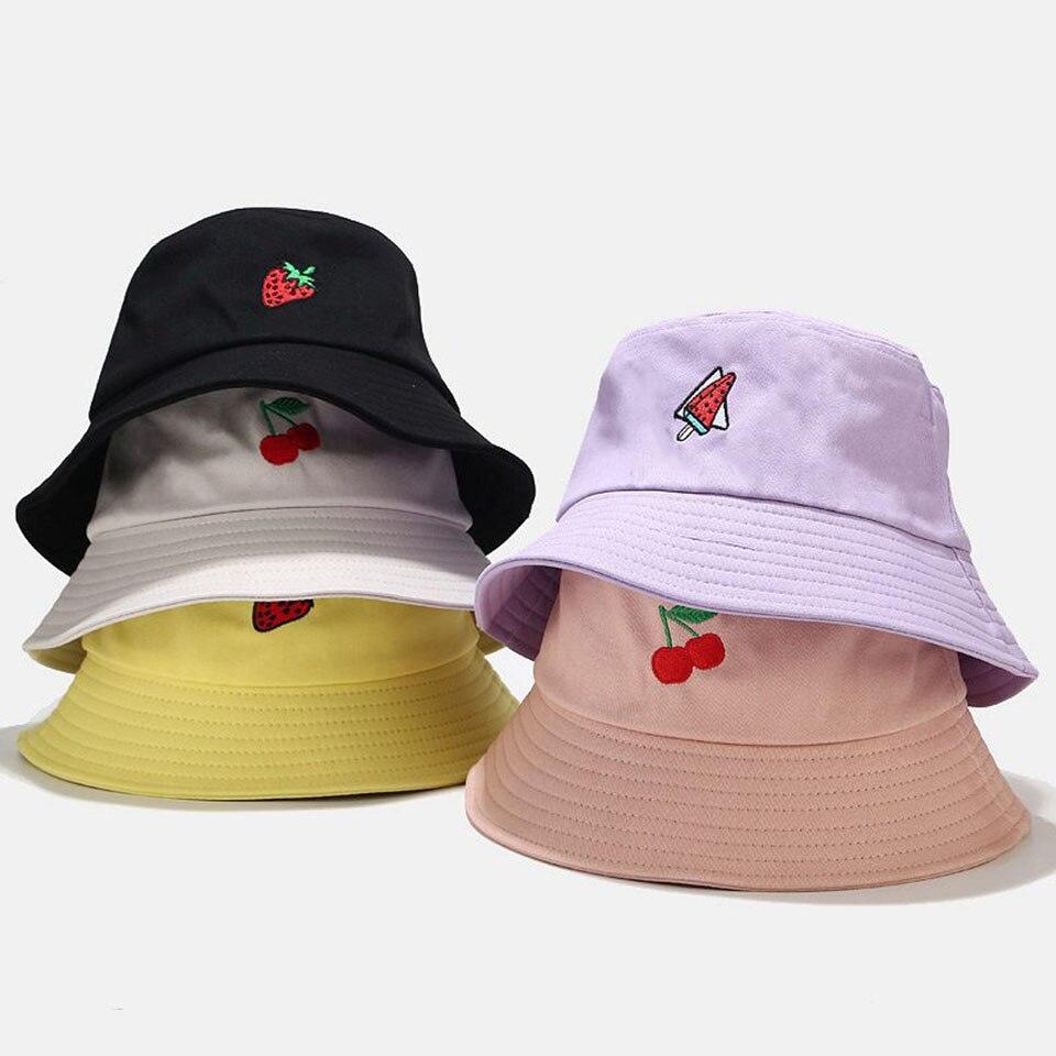 Kawaii Pastel Fruit Bucket Hat-Kawaii Dream