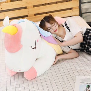 Kawaii Pastel Pink White Blue Unicorn Plushies-Kawaii Dream