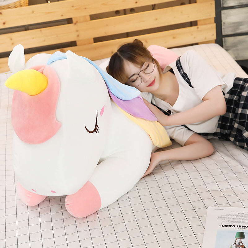Kawaii Pastel Pink White Blue Unicorn Plushies-Kawaii Dream