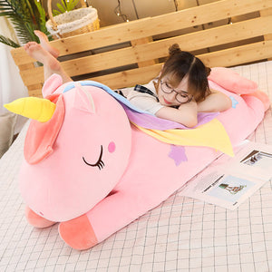 Kawaii Pastel Pink White Blue Unicorn Plushies-Kawaii Dream