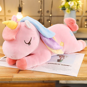 Kawaii Pastel Pink White Blue Unicorn Plushies-Kawaii Dream