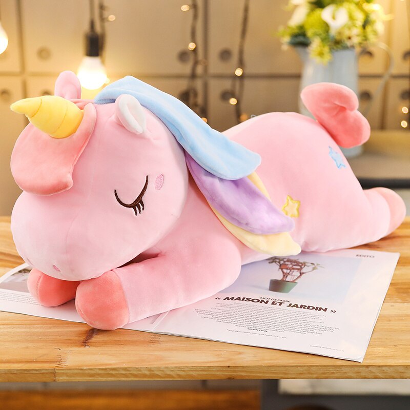 Kawaii Pastel Pink White Blue Unicorn Plushies-Kawaii Dream