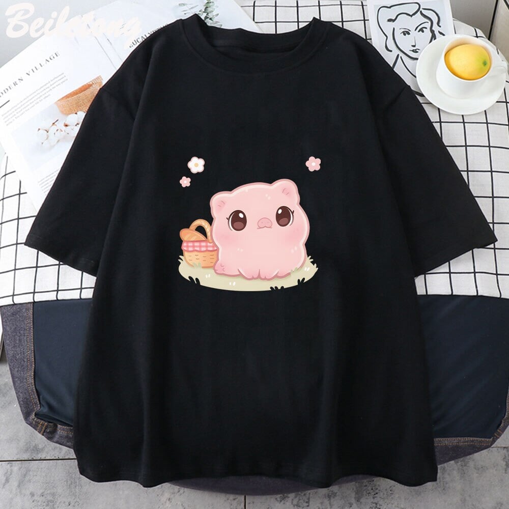 Kawaii Piggy Unisex Tee-Kawaii Dream