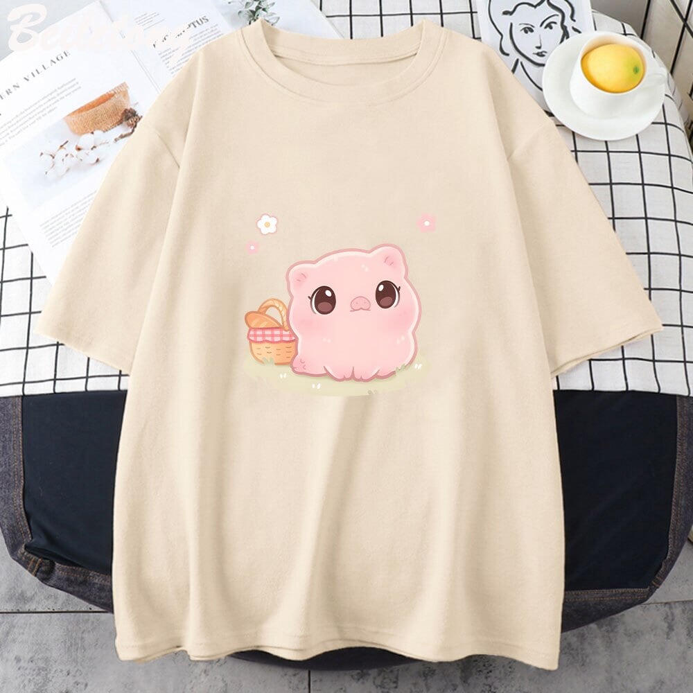 Kawaii Piggy Unisex Tee-Kawaii Dream