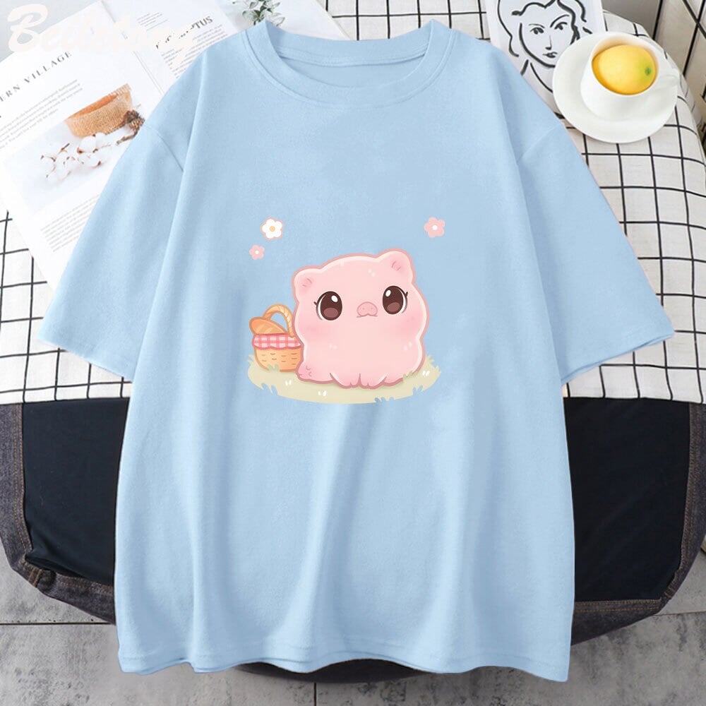Kawaii Piggy Unisex Tee-Kawaii Dream