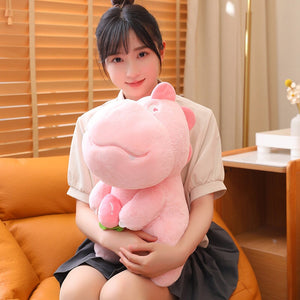 Kawaii Pink Green Fluffy Dinosaur Plushies-Kawaii Dream