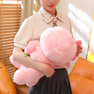 Kawaii Pink Green Fluffy Dinosaur Plushies-Kawaii Dream