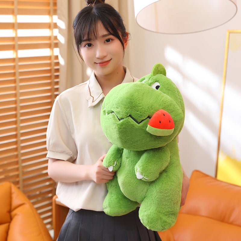 Kawaii Pink Green Fluffy Dinosaur Plushies-Kawaii Dream