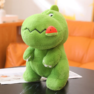 Kawaii Pink Green Fluffy Dinosaur Plushies-Kawaii Dream