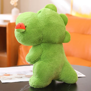 Kawaii Pink Green Fluffy Dinosaur Plushies-Kawaii Dream