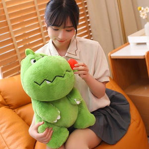 Kawaii Pink Green Fluffy Dinosaur Plushies-Kawaii Dream