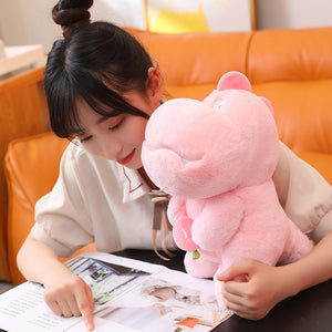 Kawaii Pink Green Fluffy Dinosaur Plushies-Kawaii Dream