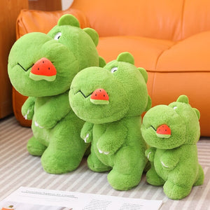 Kawaii Pink Green Fluffy Dinosaur Plushies-Kawaii Dream
