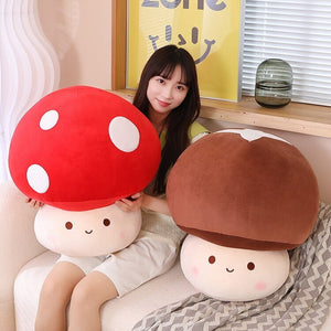 Kawaii Red Brown White Mushroom Plushie Family-Kawaii Dream