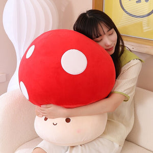 Kawaii Red Brown White Mushroom Plushie Family-Kawaii Dream