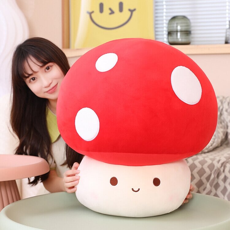 Kawaii Red Brown White Mushroom Plushie Family-Kawaii Dream