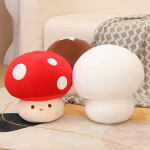Kawaii Red Brown White Mushroom Plushie Family-Kawaii Dream