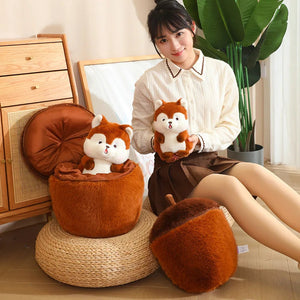 Kawaii Red Squirrel Acorn Plushie-Kawaii Dream