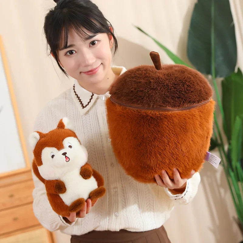 Kawaii Red Squirrel Acorn Plushie-Kawaii Dream