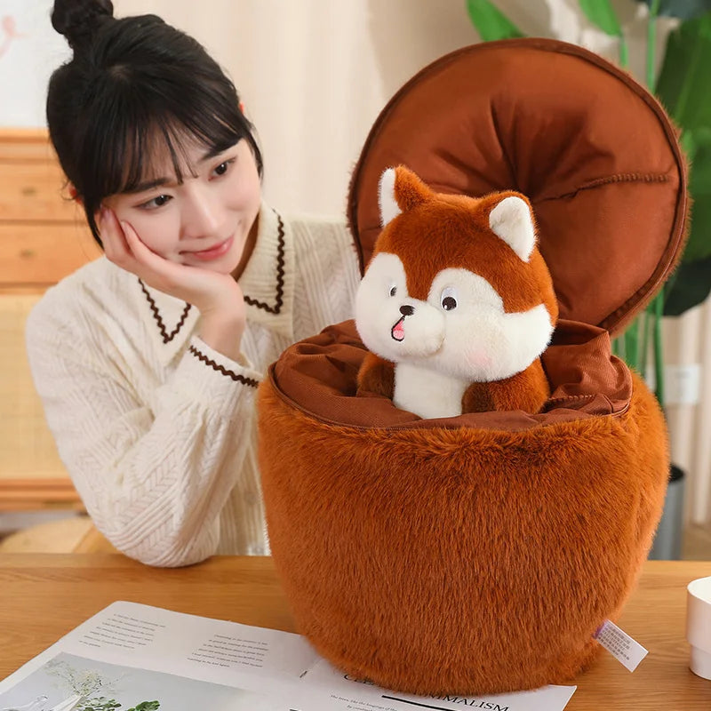 Kawaii Red Squirrel Acorn Plushie-Kawaii Dream