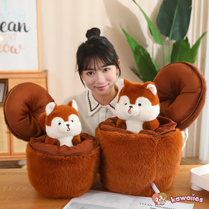 Kawaii Red Squirrel Acorn Plushie-Kawaii Dream