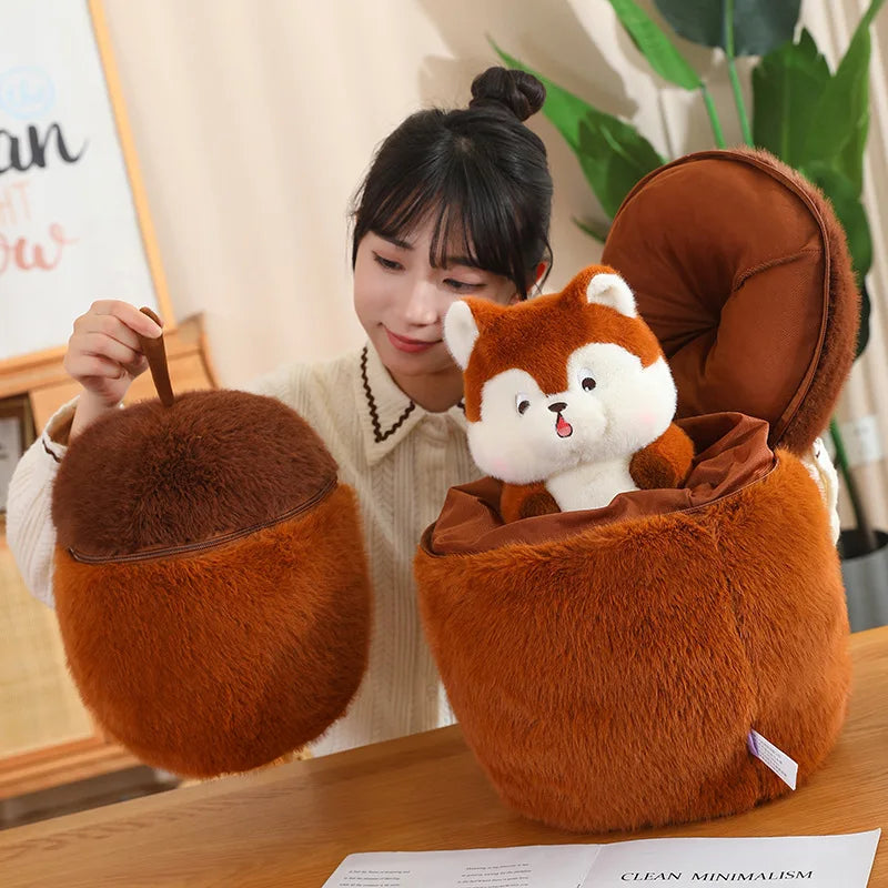 Kawaii Red Squirrel Acorn Plushie-Kawaii Dream