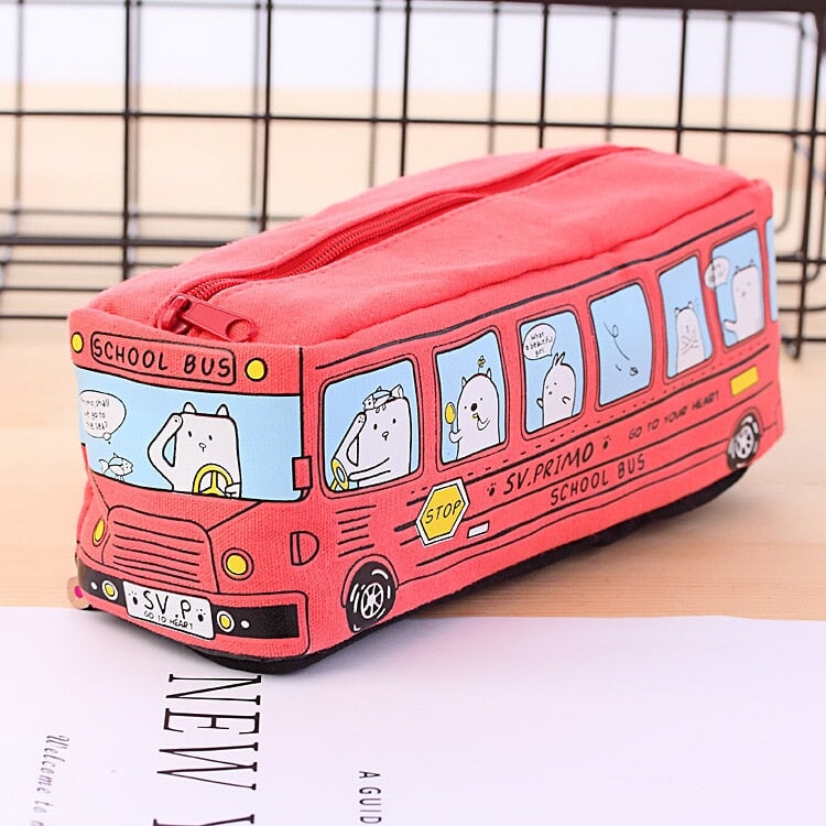 Kawaii School Bus Pencil Case-Kawaii Dream