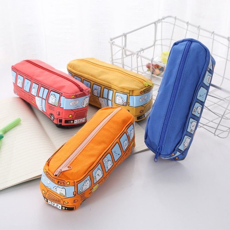 Kawaii School Bus Pencil Case-Kawaii Dream