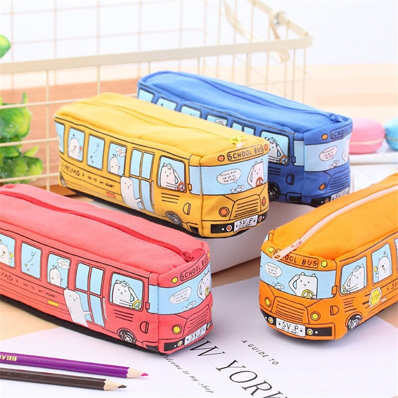 Kawaii School Bus Pencil Case-Kawaii Dream