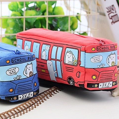 Kawaii School Bus Pencil Case-Kawaii Dream