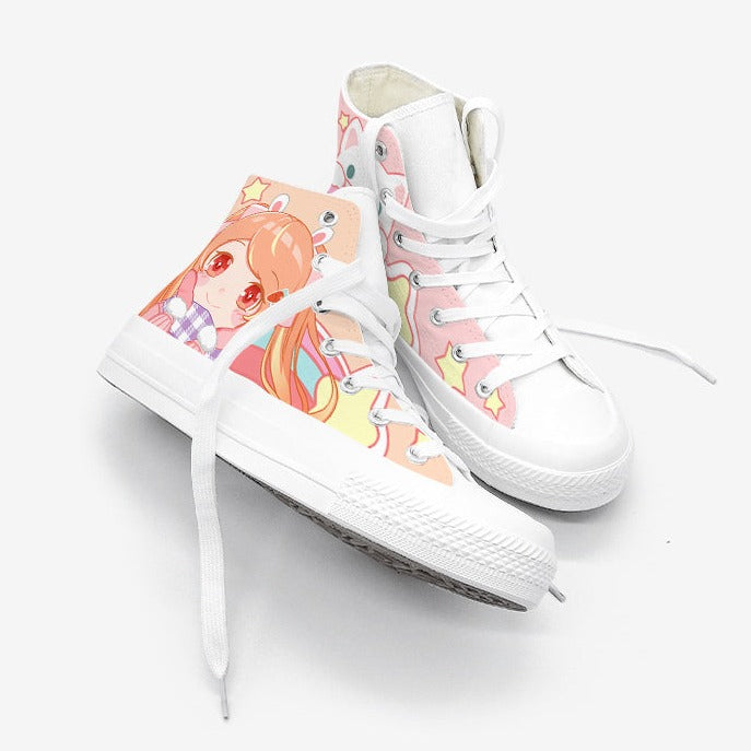 Kawaii School Girl Besties Shooting Star Women's Sneakers Trainers-Kawaii Dream