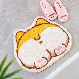 Kawaii Shiba Inu Butt Bum Non-Slip Fluffy Mats-Kawaii Dream