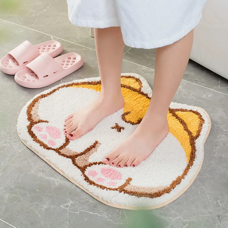 Kawaii Shiba Inu Butt Bum Non-Slip Fluffy Mats-Kawaii Dream