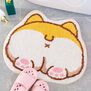 Kawaii Shiba Inu Butt Bum Non-Slip Fluffy Mats-Kawaii Dream