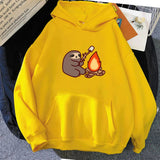 Kawaii Sloth Cooking Marshmallow Campfire Unisex Hoodie-Kawaii Dream