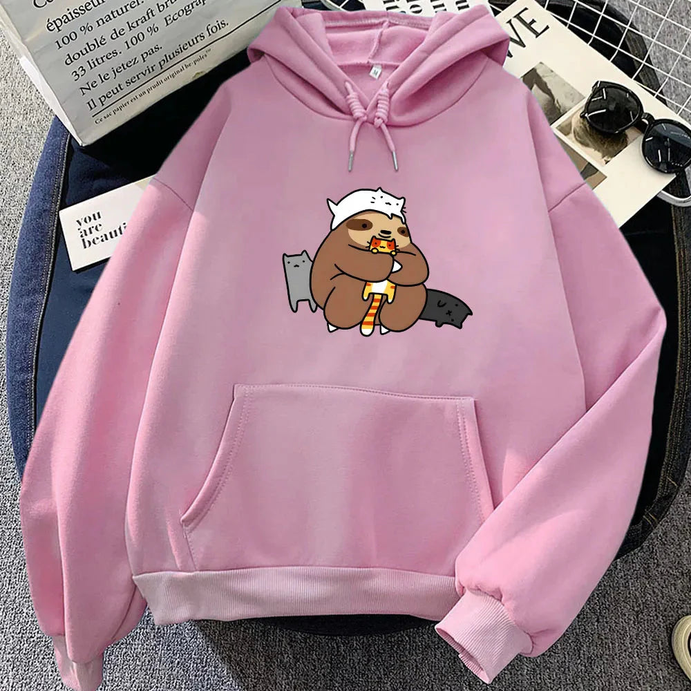 Kawaii Sloth with Cats Unisex Hoodie-Kawaii Dream