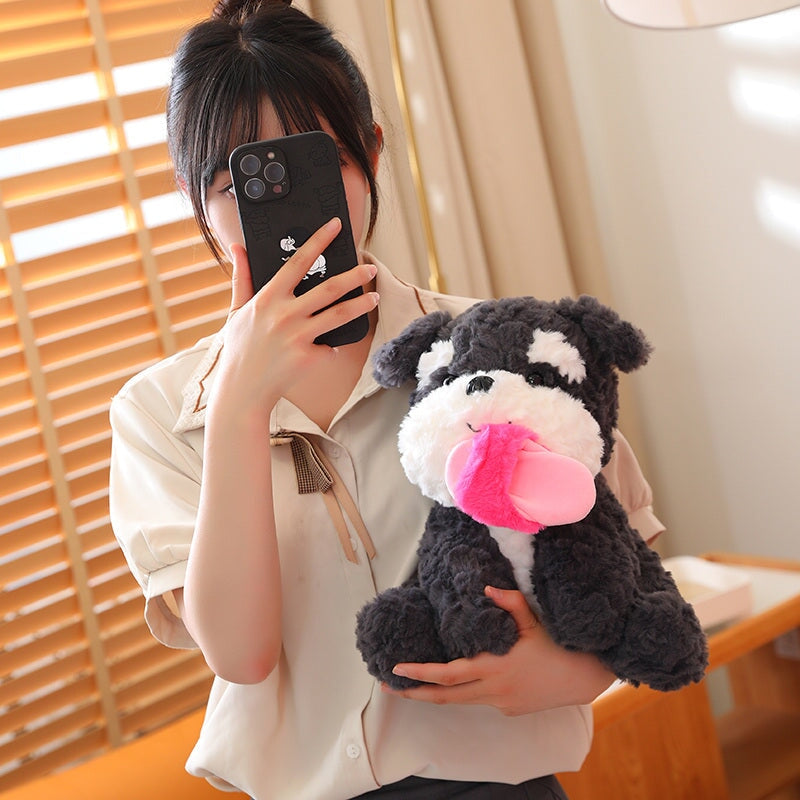 Kawaii Sooty the Black Fluffy Dog with Slipper Plushie-Kawaii Dream