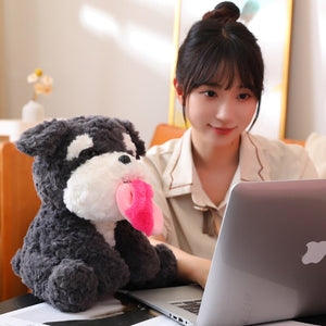 Kawaii Sooty the Black Fluffy Dog with Slipper Plushie-Kawaii Dream
