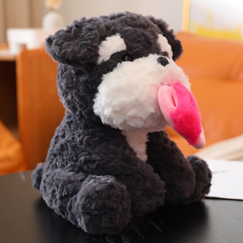 Kawaii Sooty the Black Fluffy Dog with Slipper Plushie-Kawaii Dream