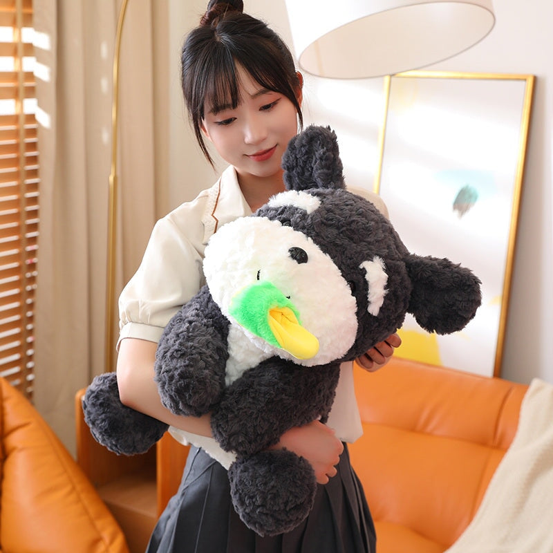 Kawaii Sooty the Black Fluffy Dog with Slipper Plushie-Kawaii Dream