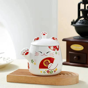 Kawaii Spotted Fortune Cat Mugs-Kawaii Dream