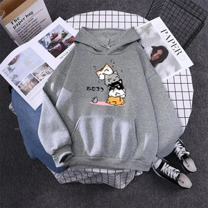 Kawaii Stacked Cats Unisex Hoodie-Kawaii Dream