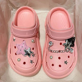 Kawaii Star Chunky Platform Clogs-Kawaii Dream