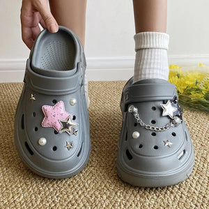 Kawaii Star Chunky Platform Clogs-Kawaii Dream
