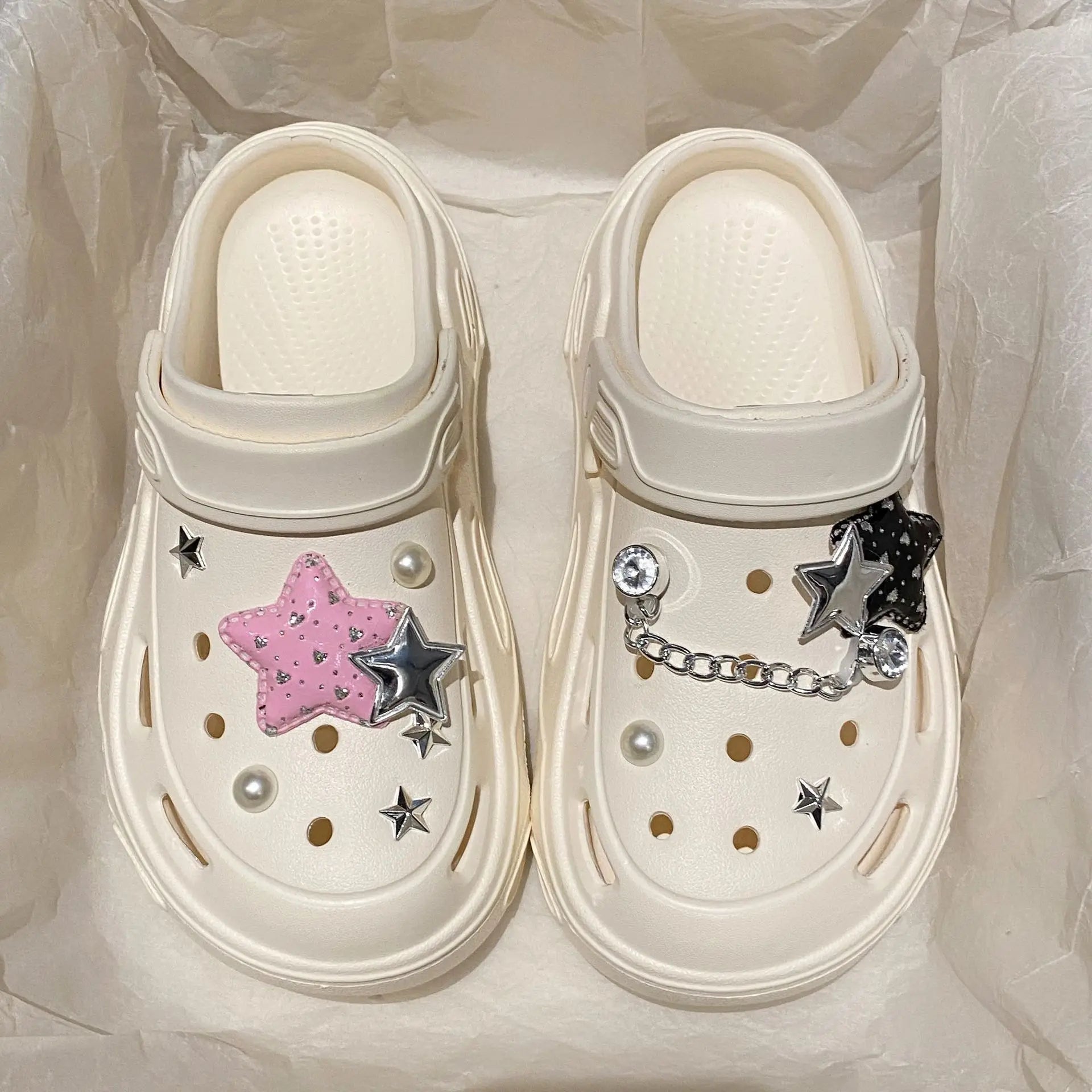 Kawaii Star Chunky Platform Clogs-Kawaii Dream