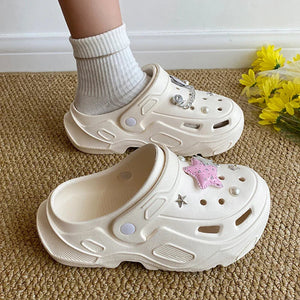 Kawaii Star Chunky Platform Clogs-Kawaii Dream